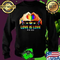 Love Is Love Pride Hand Heart LGBT Shirt Sweater