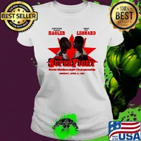 Marvelous marvin hagler vs sugar ray leonard the super fight world middleweight championship s Ladies tee