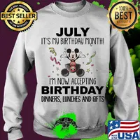Mickey mouse july it's my birthday month i'm now accepting birthday dinners lunches and gifts s Sweater