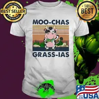 Moo-Chas Grass-Ias Cow Vintage Retro Shirt