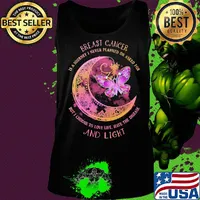 Moon butterfly Breast cancer is a I never planned or asked for but I choise to love life hate the disease and light s Tank top