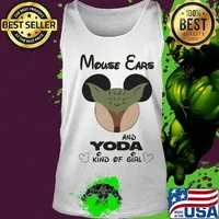 Mouse ears and yoda kind of girl s Tank top
