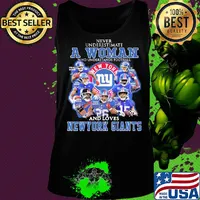 Never underestimate a woman who understands football and loves new york giants signatures s Tank top