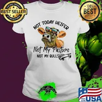 Not today heifer not my pasture not my bullshit cow s Ladies tee