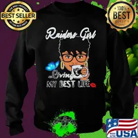 Oakland raiders girl living my best life butterfly s Sweater