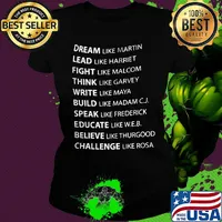 Official Dream Like Martin Lead Like Harriet Fight Like Malcolm Shirt Ladies tee