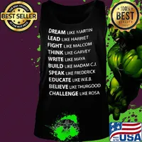 Official Dream Like Martin Lead Like Harriet Fight Like Malcolm Shirt Tank top