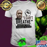 Official I can't breathe justice for george floyd black lives matter shirt