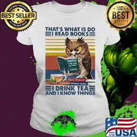 Owl that's what is do I read books I drink tea and know things vintage retro s Ladies tee