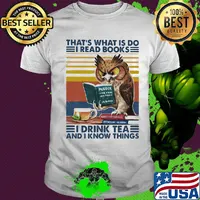 Owl that's what is do I read books I drink tea and know things vintage retro shirt