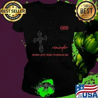 Peggy daughter of god my scars tell a story they are a reminder of time when life tried to break me but failed s Ladies tee