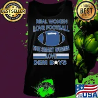 Real women love football the smart women love dem boys s Tank top