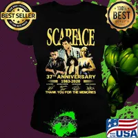 Scarface 37th anniversary 1983 2020 thank you for the memories signatures s Ladies tee