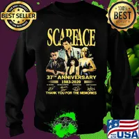 Scarface 37th anniversary 1983 2020 thank you for the memories signatures s Sweater