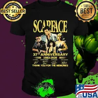 Scarface 37th anniversary 1983 2020 thank you for the memories signatures shirt