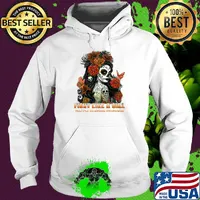 Skull fight like a girl multiple sclerosis awareness flowers butterfly s Hoodie