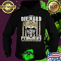 Skull mask I'm a die hard fan pittsburgh penguins your approval is not required american flag independence day s Hoodie