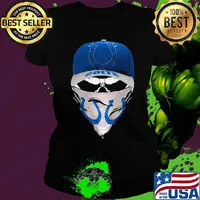 Skull mask indianapolis colts football s Ladies tee