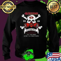 Skull san francisco 49ers 2020 pandemic covid-19 in case of emergency cut this shirt and use it as toilet paper s Sweater