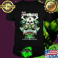 Skull the offspring 2020 pandemic covid-19 in case of emergency wear this shirt and use it as a facemask shirt