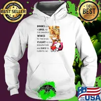 Snoopy books give a soul to the universe wings to the mind flight to the imagination and life to everything sofa s Hoodie