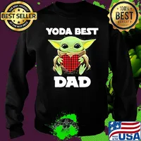 Star wars baby yoda best dad heart happy father's day s Sweater