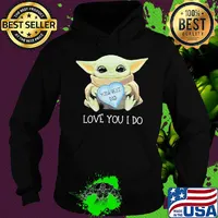 Star wars baby yoda best dad love you i do happy father's day heart s Hoodie