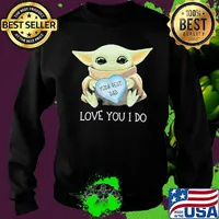 Star wars baby yoda best dad love you i do happy father's day heart s Sweater