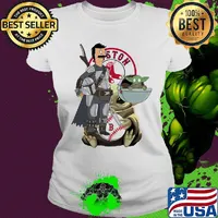 Star wars darth vader and baby yoda boston red sox s Ladies tee
