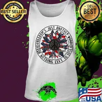 Sunflower American flag freedoms just another word for nothing left to lose s Tank top