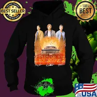 Supernatural 2005 2020 15 seasons 327 episodes misha collins jared padalecki jensen ackles signatures s Hoodie
