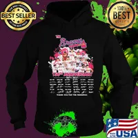 The atlanta braves baseball 150th anniversary 1871 2021 thank you for the memories signatures s Hoodie