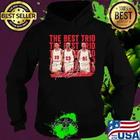 The best trio pippen bulls michael jordan and rodman basketball players signatures s Hoodie