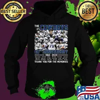 The dallas cowboys 60th anniversary 1960 2020 thank you for the memories stars s Hoodie