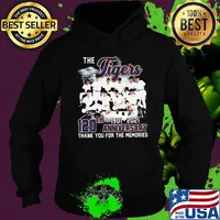 The detroit tigers 120th anniversary 1901 2021 thank you for the memories signatures s Hoodie
