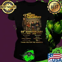 The doobie brothers 50th anniversary 1970 2020 thank you for the memories signatures light s Ladies tee