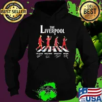 The liverpool abbey road virgil van dijk roberto firmino mohamed salah sadio mane signatures s Hoodie