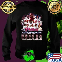 The philadelphia phillies 130th anniversary 1890 2020 thank you for the memories signatures s Sweater