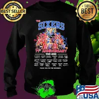 The philadelphia sixers 71st anniversary 1949 2020 thank you for the memories signatures s Sweater