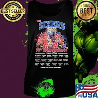 The philadelphia sixers 71st anniversary 1949 2020 thank you for the memories signatures s Tank top