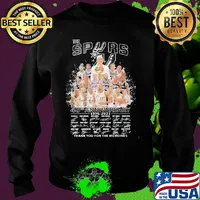The san antonio spurs 45th anniversary 1976 2021 thank you for the memories signatures s Sweater