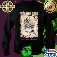 The walking dead movie 10th anniversary 2010 2020 thank you for the memories signature s Sweater