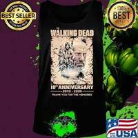 The walking dead movie 10th anniversary 2010 2020 thank you for the memories signature s Tank top