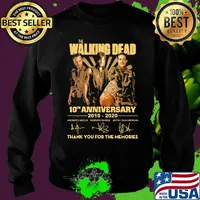 The walking dead movie 10th anniversary 2010 2020 thank you for the memories signatures s Sweater