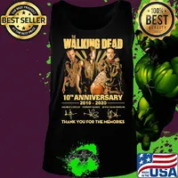 The walking dead movie 10th anniversary 2010 2020 thank you for the memories signatures s Tank top
