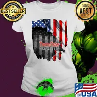 Thermo fisher scientific logo american flag independence day s Ladies tee