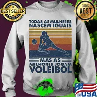 Todos as mulheres nascem iguais mas os melhores jogam voleibol vintage retro s Sweater