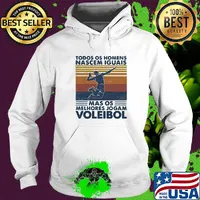 Todos os homens nascem iguais mas os melhores jogam voleibol vintage retro s Hoodie