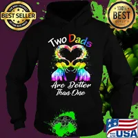 Two dad are better than one heart elephant lgbt s Hoodie