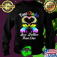 Two dad are better than one heart elephant lgbt s Sweater